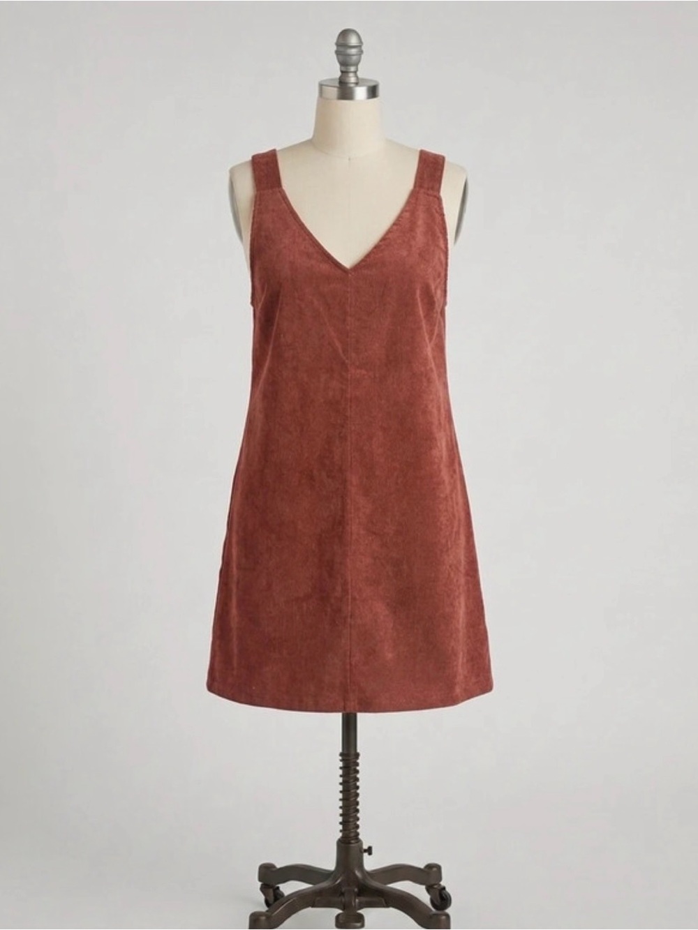 Rust Red Corduroy Tank Swing Dress